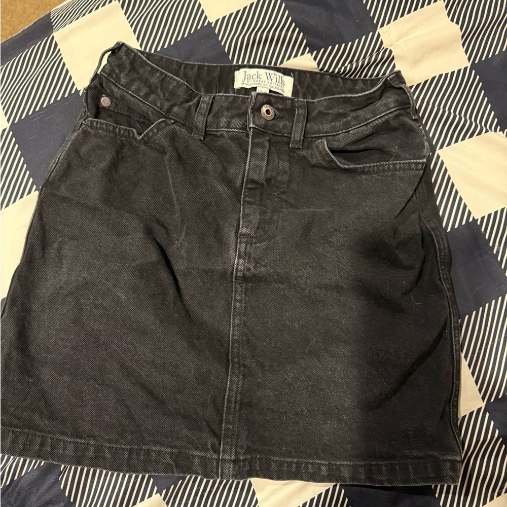 Jack Wills Charcoal Denim Skirt